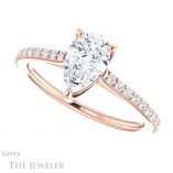 Pear Shaped Forever Brilliant Moissanite Engagement Ring #GTJ1179-pear-fb-r