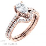 Pear Shaped Forever Brilliant Moissanite Engagement Ring #GTJ1179-pear-fb-r