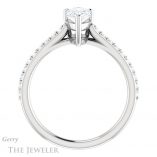 Pear Shaped Forever One Moissanite Engagement Ring #GTJ1179-pear-fb-w 2 Pear Shaped Forever Brilliant Moissanite Engagement Ring #GTJ1179-pear-fb-w