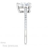 Pear Shaped Forever One Moissanite Engagement Ring #GTJ1179-pear-fb-w 3 Pear Shaped Forever Brilliant Moissanite Engagement Ring #GTJ1179-pear-fb-w