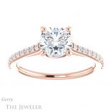 Round Cut Forever One Moissanite Engagement Ring #GTJ1179-round-fo-r 1 Round Cut Forever One Moissanite Engagement Ring #GTJ1179-round-fo-r