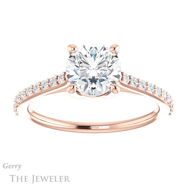 Round Cut Forever One Moissanite Engagement Ring #GTJ1179-round-fo-r 1 Round Cut Forever One Moissanite Engagement Ring #GTJ1179-round-fo-r