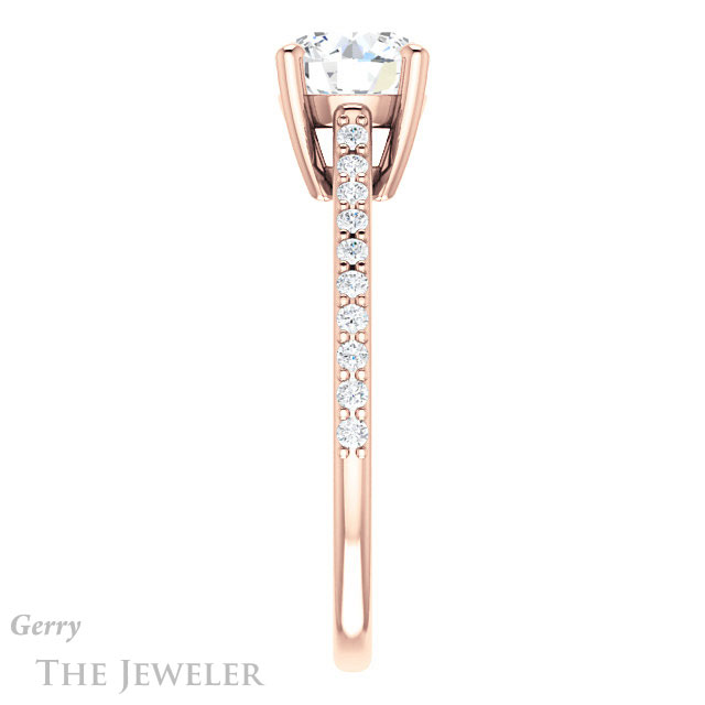Round Cut Forever One Moissanite Engagement Ring #GTJ1179-round-fo-r 3 Round Cut Forever One Moissanite Engagement Ring #GTJ1179-round-fo-r