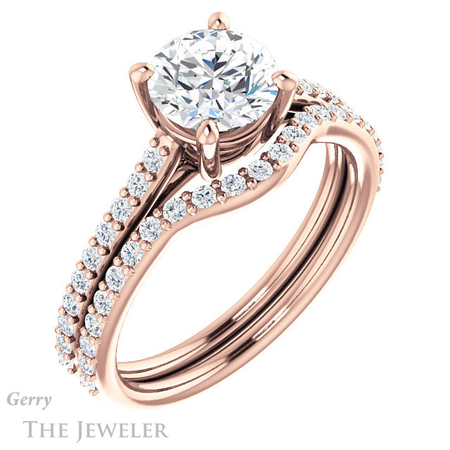 Round Cut Forever One Moissanite Engagement Ring #GTJ1179-round-fo-r 6 Round Cut Forever One Moissanite Engagement Ring #GTJ1179-round-fo-r