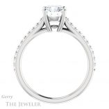 Round Cut Forever One Moissanite Engagement Ring #GTJ1179-round-fo-w 2 Round Cut Forever One Moissanite Engagement Ring #GTJ1179-round-fo-w