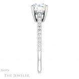 Round Cut Forever One Moissanite Engagement Ring #GTJ1179-round-fo-w 3 Round Cut Forever One Moissanite Engagement Ring #GTJ1179-round-fo-w