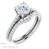 Round Cut Forever One Moissanite Engagement Ring #GTJ1179-round-fo-w 6 Round Cut Forever One Moissanite Engagement Ring #GTJ1179-round-fo-w