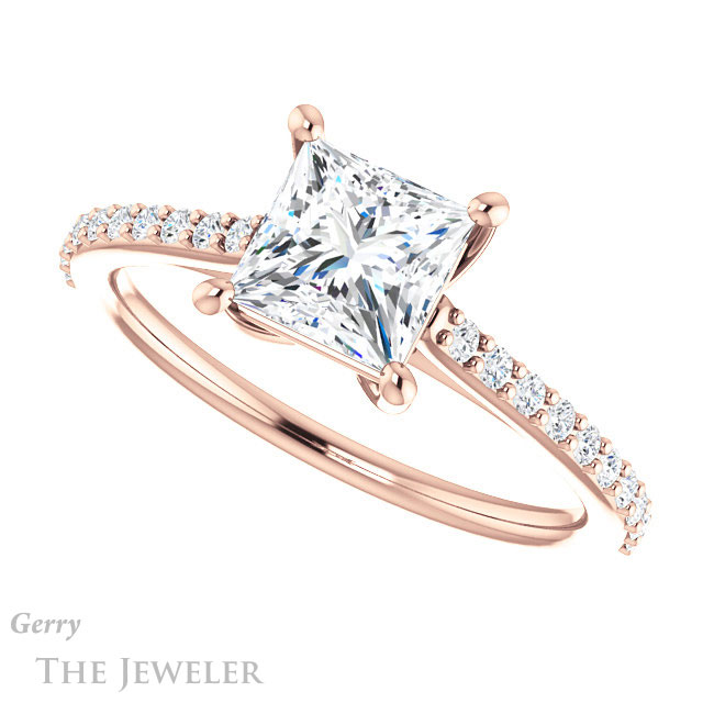 Princess Cut Forever One Moissanite Engagement Ring #GTJ1179-square-fo-r 5 Princess Cut Forever One Moissanite Engagement Ring #GTJ1179-square-fo-r
