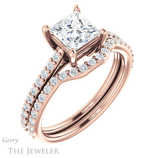 Princess Cut Forever One Moissanite Engagement Ring #GTJ1179-square-fo-r 6 Princess Cut Forever One Moissanite Engagement Ring #GTJ1179-square-fo-r