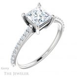 Princess Cut Forever One Moissanite Engagement Ring #GTJ1179-square-fo-w 4 Princess Cut Forever One Moissanite Engagement Ring #GTJ1179-square-fo-w