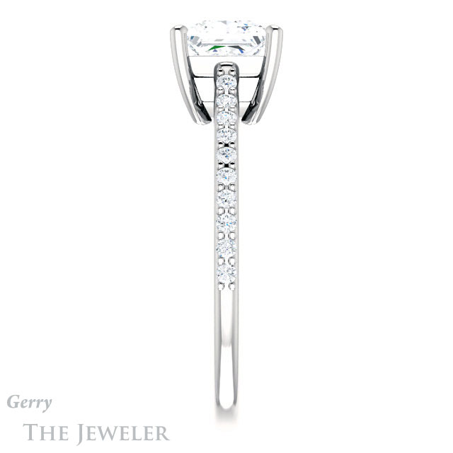 Princess Cut Forever One Moissanite Engagement Ring #GTJ1179-square-fo-w 3 Princess Cut Forever One Moissanite Engagement Ring #GTJ1179-square-fo-w