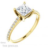Princess Cut Forever One Moissanite Engagement Ring #GTJ1179-square-fo-y 4 Princess Cut Forever One Moissanite Engagement Ring #GTJ1179-square-fo-y