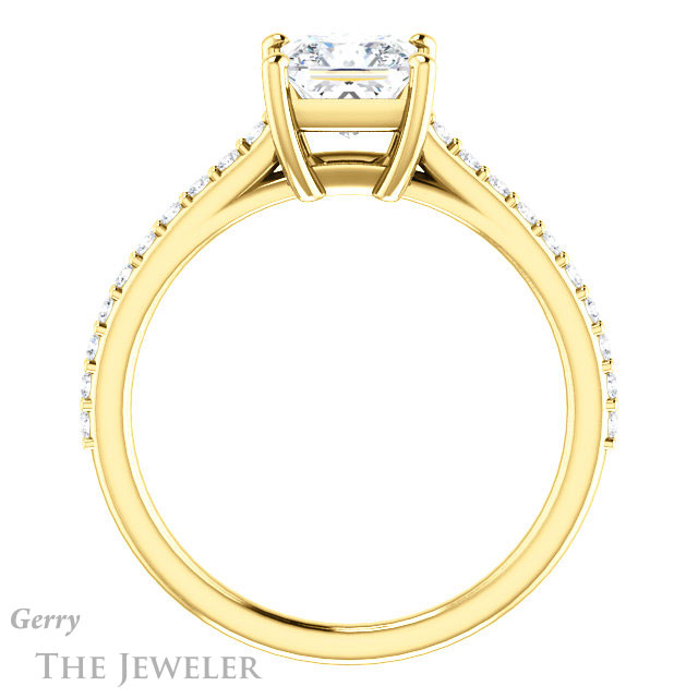 Princess Cut Forever One Moissanite Engagement Ring #GTJ1179-square-fo-y 2 Princess Cut Forever One Moissanite Engagement Ring #GTJ1179-square-fo-y