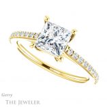 Princess Cut Forever One Moissanite Engagement Ring #GTJ1179-square-fo-y 5 Princess Cut Forever One Moissanite Engagement Ring #GTJ1179-square-fo-y