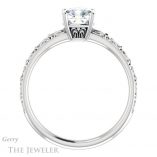 Cushion Cut Forever One Moissanite Engagement Ring #GTJ1180-cushion-fo-w 2 Cushion Cut Forever One Moissanite Engagement Ring #GTJ1180-cushion-fo-w