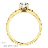 Cushion Cut Forever One Moissanite Engagement Ring #GTJ1180-cushion-fo-y