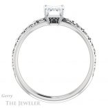 Emerald Cut Forever One Moissanite Engagement Ring #GTJ1180-emerald-fb-w 2 Emerald Cut Forever Brilliant Moissanite Engagement Ring #GTJ1180-emerald-fb-w