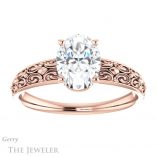 Oval Shaped Forever One Moissanite Engagement Ring #GTJ1180-oval-fo-r 1 Oval Shaped Forever One Moissanite Engagement Ring #GTJ1180-oval-fo-r