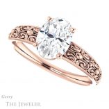 Oval Shaped Forever One Moissanite Engagement Ring #GTJ1180-oval-fo-r 5 Oval Shaped Forever One Moissanite Engagement Ring #GTJ1180-oval-fo-r