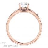Round Cut Forever One Moissanite Engagement Ring #GTJ1180-round-fo-r