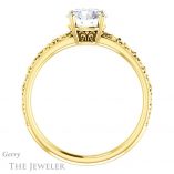 Round Cut Forever One Moissanite Engagement Ring #GTJ1180-round-fo-y 2 Round Cut Forever One Moissanite Engagement Ring #GTJ1180-round-fo-y