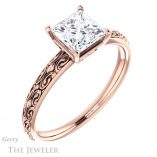 Princess Cut Forever One Moissanite Engagement Ring #GTJ1180-square-fo-r 4 Princess Cut Forever One Moissanite Engagement Ring #GTJ1180-square-fo-r