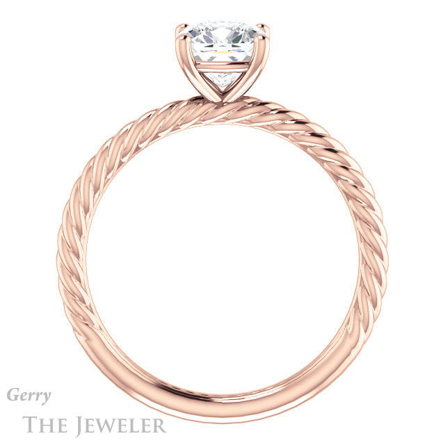 Cushion Cut Forever One Moissanite Engagement Ring #GTJ1182-cushion-fo-r