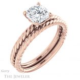 Cushion Cut Forever One Moissanite Engagement Ring #GTJ1182-cushion-fo-r