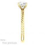 Cushion Cut Forever One Moissanite Engagement Ring #GTJ1182-cushion-fo-y