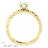 Emerald Cut Forever Brilliant Moissanite Engagement Ring #GTJ1182-emerald-fb-y