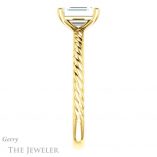 Emerald Cut Forever Brilliant Moissanite Engagement Ring #GTJ1182-emerald-fb-y