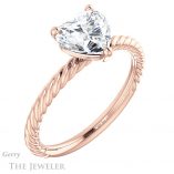 Heart Shaped Forever One Moissanite Engagement Ring #GTJ1182-heart-fb-r 4 Heart Shaped Forever Brilliant Moissanite Engagement Ring #GTJ1182-heart-fb-r