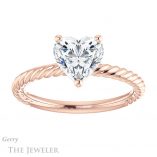Heart Shaped Forever One Moissanite Engagement Ring #GTJ1182-heart-fb-r 1 Heart Shaped Forever Brilliant Moissanite Engagement Ring #GTJ1182-heart-fb-r