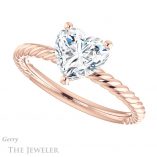 Heart Shaped Forever One Moissanite Engagement Ring #GTJ1182-heart-fb-r 5 Heart Shaped Forever Brilliant Moissanite Engagement Ring #GTJ1182-heart-fb-r