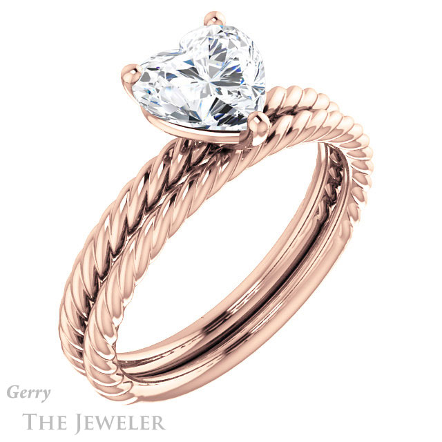 Heart Shaped Forever One Moissanite Engagement Ring #GTJ1182-heart-fb-r 6 Heart Shaped Forever Brilliant Moissanite Engagement Ring #GTJ1182-heart-fb-r