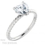 Heart Shaped Forever One Moissanite Engagement Ring #GTJ1182-heart-fb-w 4 Heart Shaped Forever Brilliant Moissanite Engagement Ring #GTJ1182-heart-fb-w