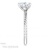 Heart Shaped Forever One Moissanite Engagement Ring #GTJ1182-heart-fb-w 3 Heart Shaped Forever Brilliant Moissanite Engagement Ring #GTJ1182-heart-fb-w