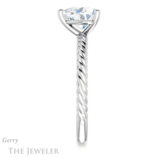 Heart Shaped Forever One Moissanite Engagement Ring #GTJ1182-heart-fb-w 3 Heart Shaped Forever Brilliant Moissanite Engagement Ring #GTJ1182-heart-fb-w