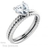 Heart Shaped Forever One Moissanite Engagement Ring #GTJ1182-heart-fb-w 6 Heart Shaped Forever Brilliant Moissanite Engagement Ring #GTJ1182-heart-fb-w