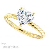 Heart Shaped Forever One Moissanite Engagement Ring #GTJ1182-heart-fb-y 5 Heart Shaped Forever Brilliant Moissanite Engagement Ring #GTJ1182-heart-fb-y