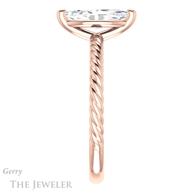 Marquise Cut Forever One Moissanite Engagement Ring #GTJ1182-marquise-fb-r 3 Marquise Cut Forever Brilliant Moissanite Engagement Ring #GTJ1182-marquise-fb-r