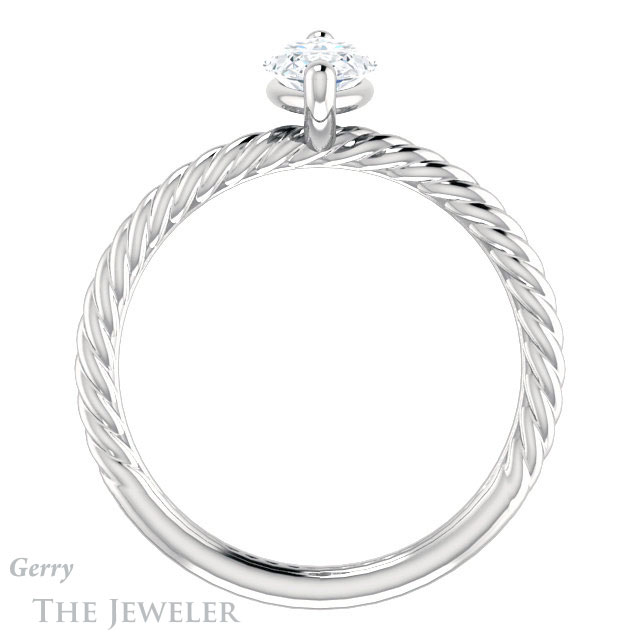 Marquise Cut Forever Brilliant Moissanite Engagement Ring #GTJ1182-marquise-fb-w