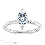 Marquise Cut Forever Brilliant Moissanite Engagement Ring #GTJ1182-marquise-fb-w