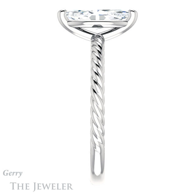 Marquise Cut Forever Brilliant Moissanite Engagement Ring #GTJ1182-marquise-fb-w