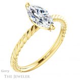 Marquise Cut Forever One Moissanite Engagement Ring #GTJ1182-marquise-fb-y 4 Marquise Cut Forever Brilliant Moissanite Engagement Ring #GTJ1182-marquise-fb-y