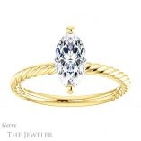 Marquise Cut Forever One Moissanite Engagement Ring #GTJ1182-marquise-fb-y 1 Marquise Cut Forever Brilliant Moissanite Engagement Ring #GTJ1182-marquise-fb-y