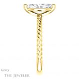 Marquise Cut Forever One Moissanite Engagement Ring #GTJ1182-marquise-fb-y 3 Marquise Cut Forever Brilliant Moissanite Engagement Ring #GTJ1182-marquise-fb-y