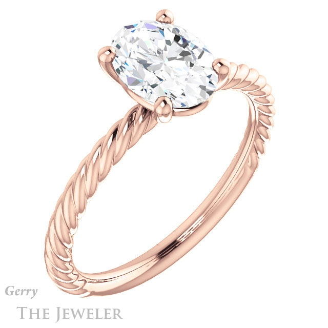 Oval Shaped Forever One Moissanite Engagement Ring #GTJ1182-oval-fo-r 4 Oval Shaped Forever One Moissanite Engagement Ring #GTJ1182-oval-fo-r