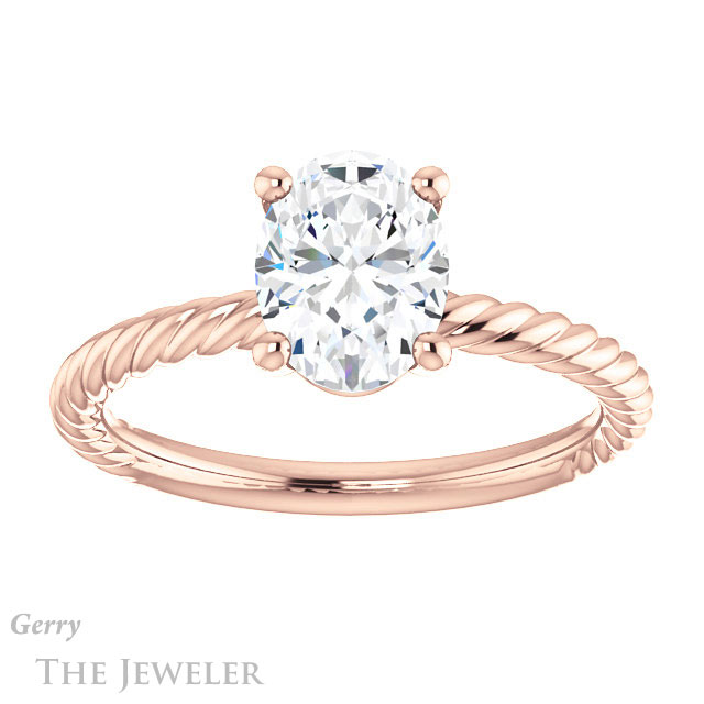 Oval Shaped Forever One Moissanite Engagement Ring #GTJ1182-oval-fo-r 1 Oval Shaped Forever One Moissanite Engagement Ring #GTJ1182-oval-fo-r