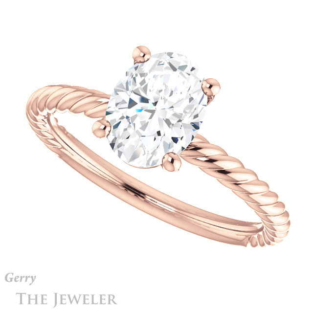 Oval Shaped Forever One Moissanite Engagement Ring #GTJ1182-oval-fo-r 5 Oval Shaped Forever One Moissanite Engagement Ring #GTJ1182-oval-fo-r